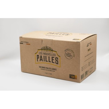Les Nouvelles Pailles - Paille biodégradable Minilarge - 12 boîtes de 500