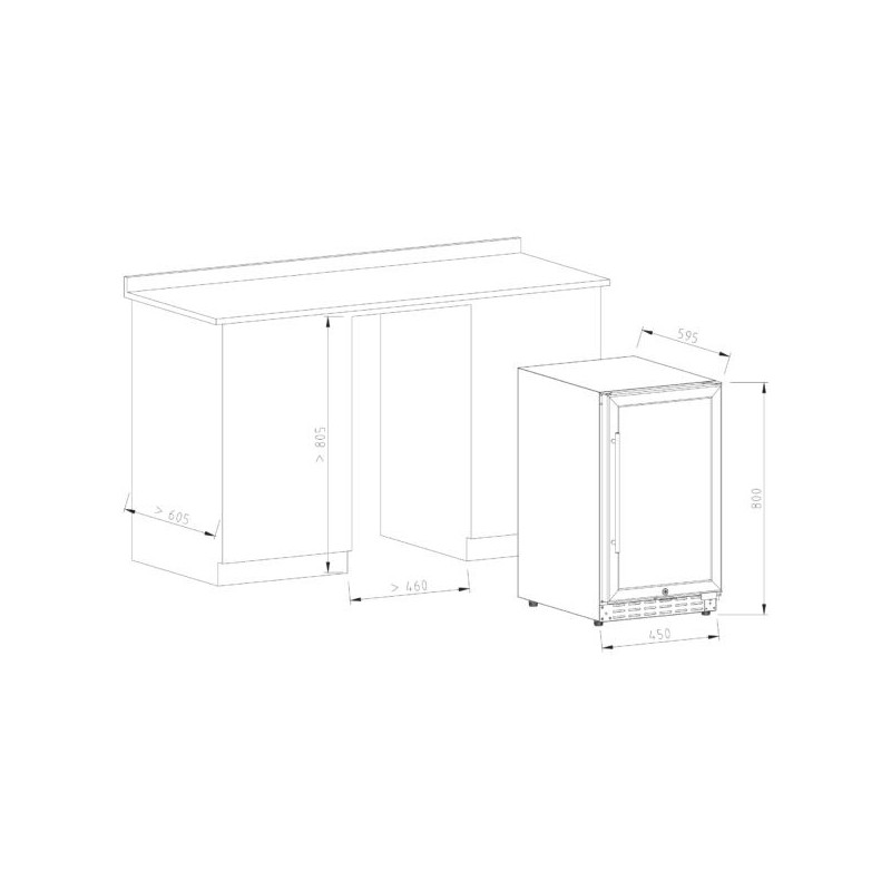 Vinobox - Cave à vin 40 bouteilles Inox - 2 zones