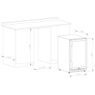 Vinobox - Cave à vin 40 bouteilles Inox - 2 zones