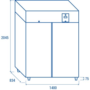 COOL HEAD - Armoire réfrigérée verticale positive GN2/1 QR 12 - 5A