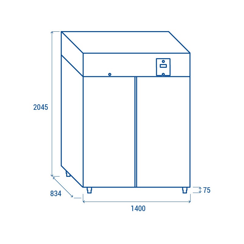 COOL HEAD - Armoire réfrigérée verticale positive GN2/1 QR 12 - 5A