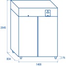 COOL HEAD - Armoire réfrigérée verticale positive GN2/1 QR 12 - 5A