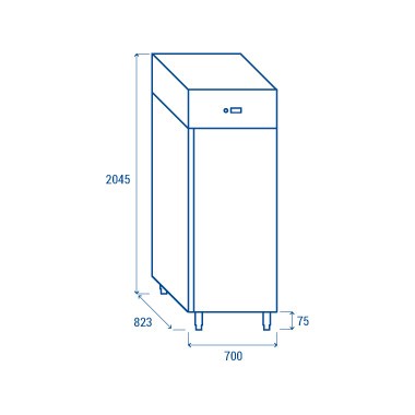 COOL HEAD - Armoire réfrigérée verticale - GN2/1 - QR 6