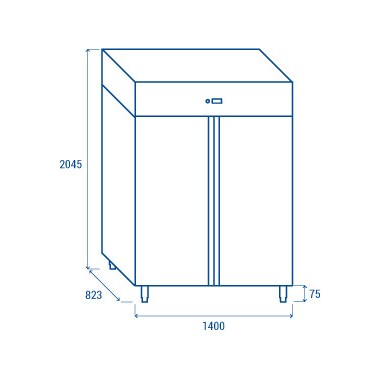 COOL HEAD - Armoire réfrigérée verticale - GN2/1 - QR 12