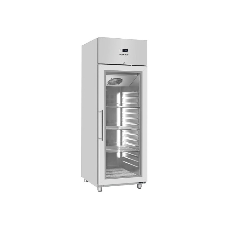 COOL HEAD - Armoire réfrigérée verticale GN2/1 porte vitrée QRG 6