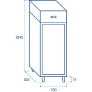 COOL HEAD - Armoire réfrigérée verticale GN2/1 porte vitrée QRG 6
