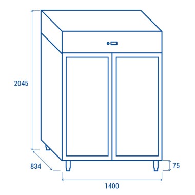 COOL HEAD - Armoire réfrigérée positive GN2/1 QRG 12