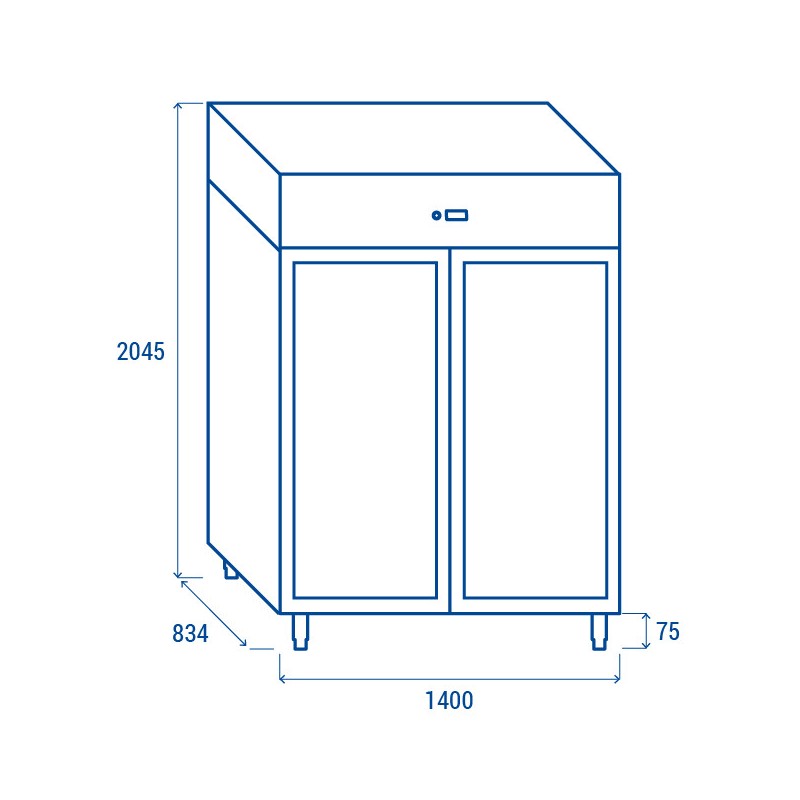 COOL HEAD - Armoire réfrigérée positive GN2/1 QRG 12