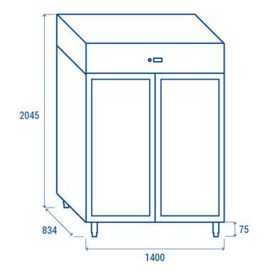 COOL HEAD - Armoire réfrigérée négative - GN2/1 QNG 12