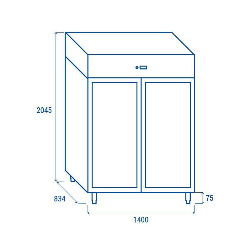 COOL HEAD - Armoire réfrigérée négative - GN2/1 QNG 12