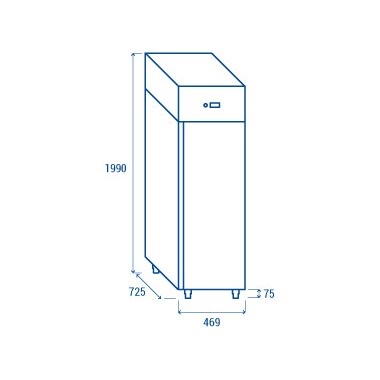 COOL HEAD Armoire Congélateur verticale GN 1/1 QN 3