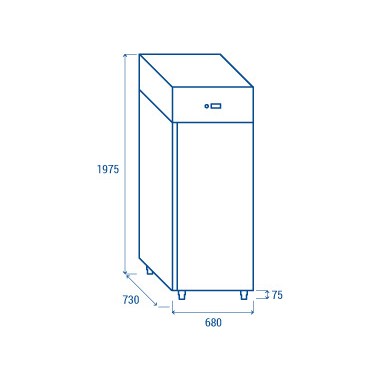 COOL HEAD - Armoire Congélateur vertical - 400 litres QN 4