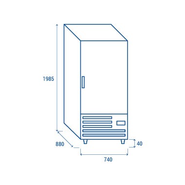 COOL HEAD - Armoire réfrigérée verticale - GN2/1 GET 688S