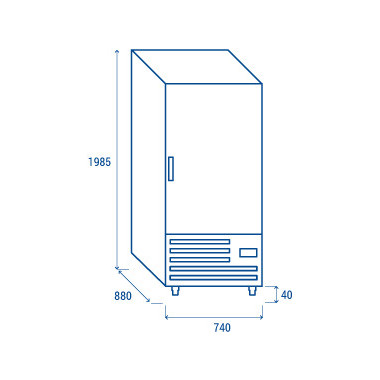 COOL HEAD - Armoire Congélateur Vertical - GN 2/1 GEX 688V