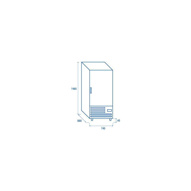 COOL HEAD - Armoire Congélateur Vertical - GN 2/1 GEX 688V