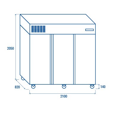 COOL HEAD - Armoire réfrigérée verticale - GN2/1 RC 1850
