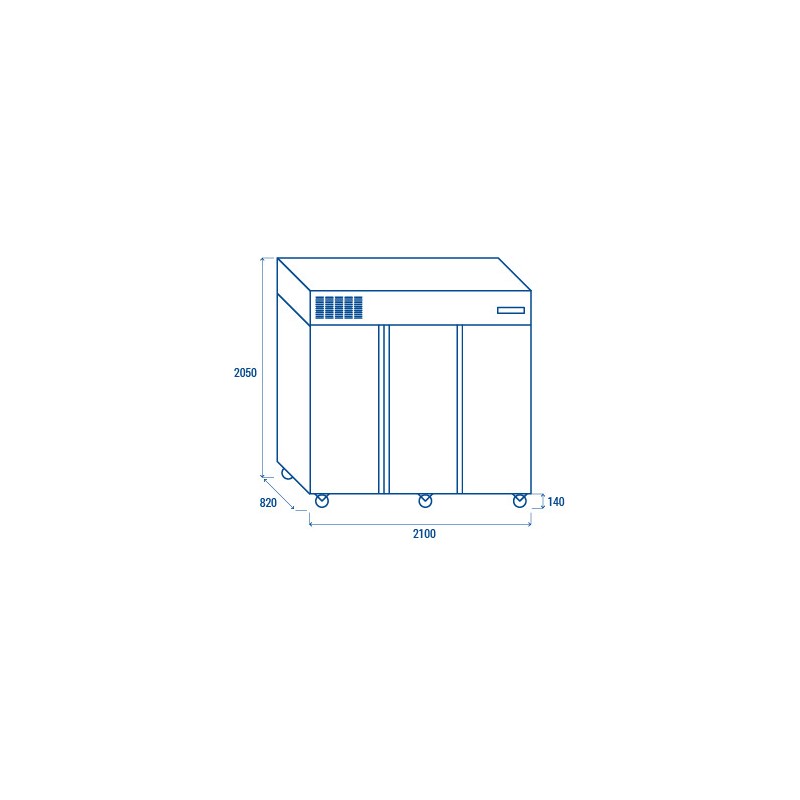 COOL HEAD - Armoire réfrigérée verticale - GN2/1 RC 1850