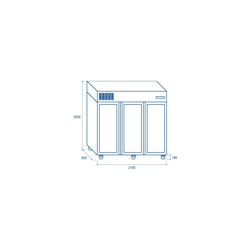 COOL HEAD - Armoire réfrigérée verticale - GN2/1 RCG 1850