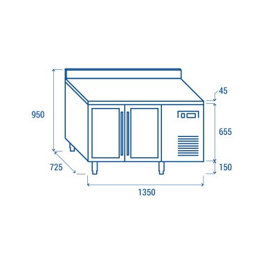 COOL HEAD - Comptoir réfrigéré - GN1/1 QRG 2200