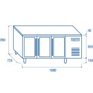 COOL HEAD - Meuble réfrigéré  vitré - GN1/1 QRG 3100