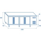 COOL HEAD - Meuble vitré réfrigéré GN1/1 QRG 4100
