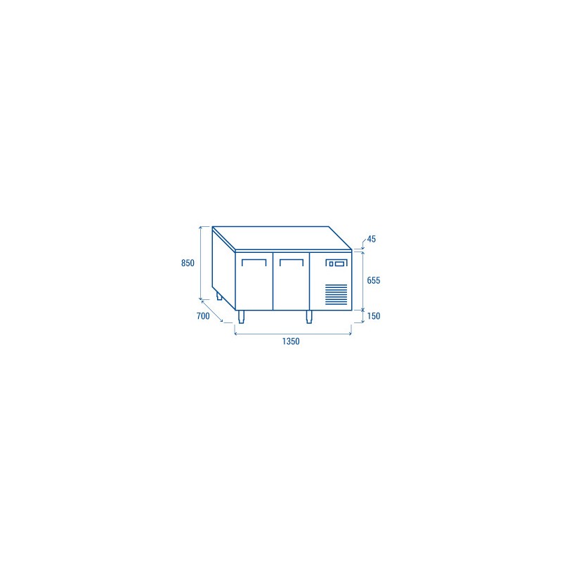 COOL HEAD - Comptoir congélateur - GN1/1 QN 2100