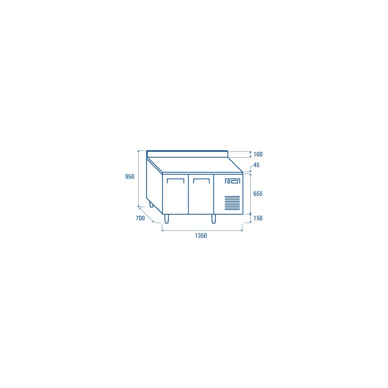 COOL HEAD - Comptoir congélateur - GN1/1 QN 2200