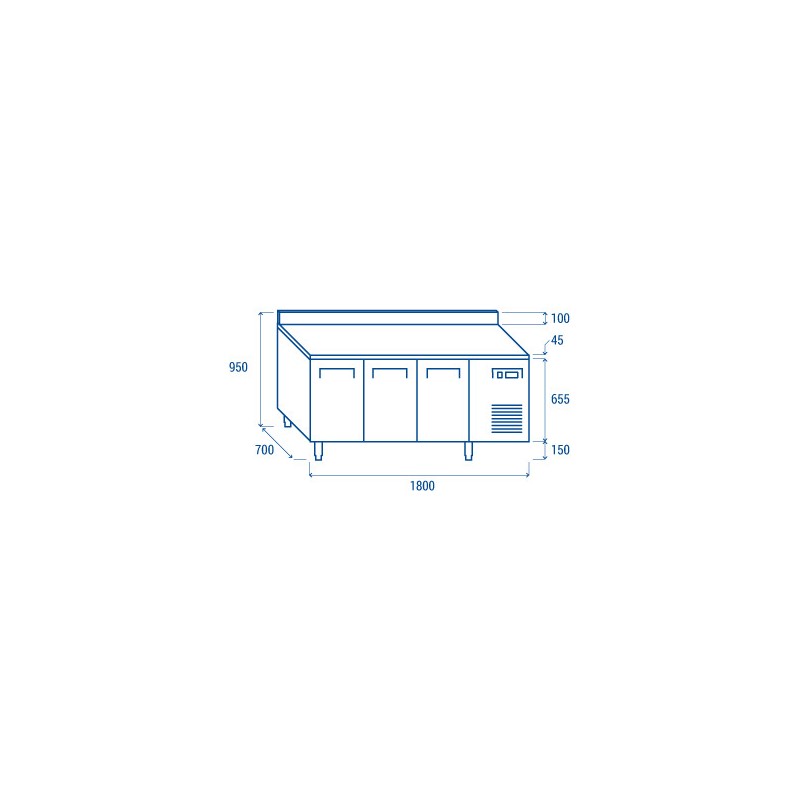 COOL HEAD - Comptoir congélateur - GN1/1 QN 3200