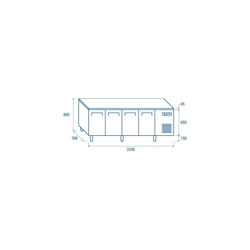 COOL HEAD - Comptoir congélateur GN1/1 - QN 4100
