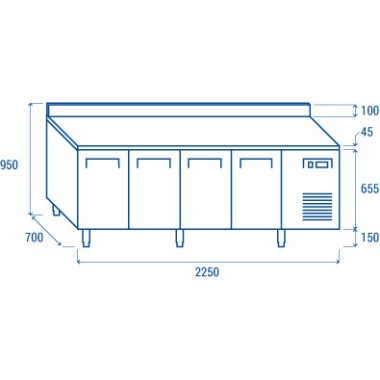 COOL HEAD - Comptoir congélateur - GN1/1 QN 4200