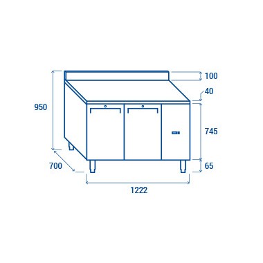 COOL HEAD - Comptoir réfrigéré GN1/1 QR 2200SG
