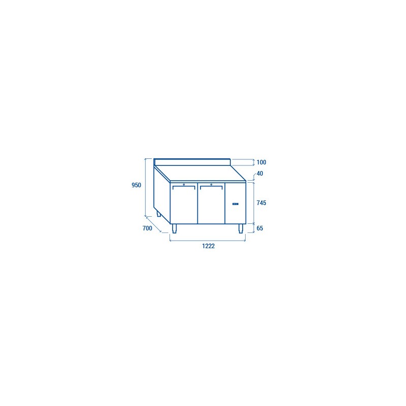 COOL HEAD - Comptoir réfrigéré GN1/1 QR 2200SG