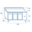 COOL HEAD - Comptoir réfrigéré GN1/1 MOTEUR À DISTANCE QRG 3200SG
