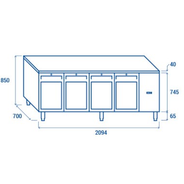 COOL HEAD - Table réfrigéré - GN1/1 QRG 4100SG