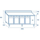 COOL HEAD - Table réfrigéré - GN1/1 MOTEUR À DISTANCE QRG 4200SG