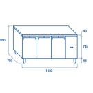COOL HEAD - Comptoir congélateur GN1/1 MOTEUR À DISTANCE QN 3100SG