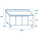 COOL HEAD - Comptoir congélateur GN1/1 sans moteur QN 3200SG