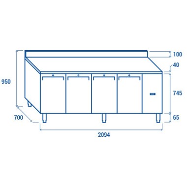 COOL HEAD - Table congélateur GN1/1 QN 4200SG