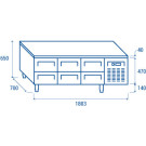 COOL HEAD - Comptoir réfrigéré positive GN1/1 - U-GN 3160