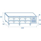 COOL HEAD - Comptoir réfrigéré positive GN1/1 - U-GN 4180