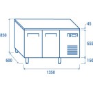 COOL HEAD - Comptoir réfrigéré pour plateaux 325x410mm SR 2100