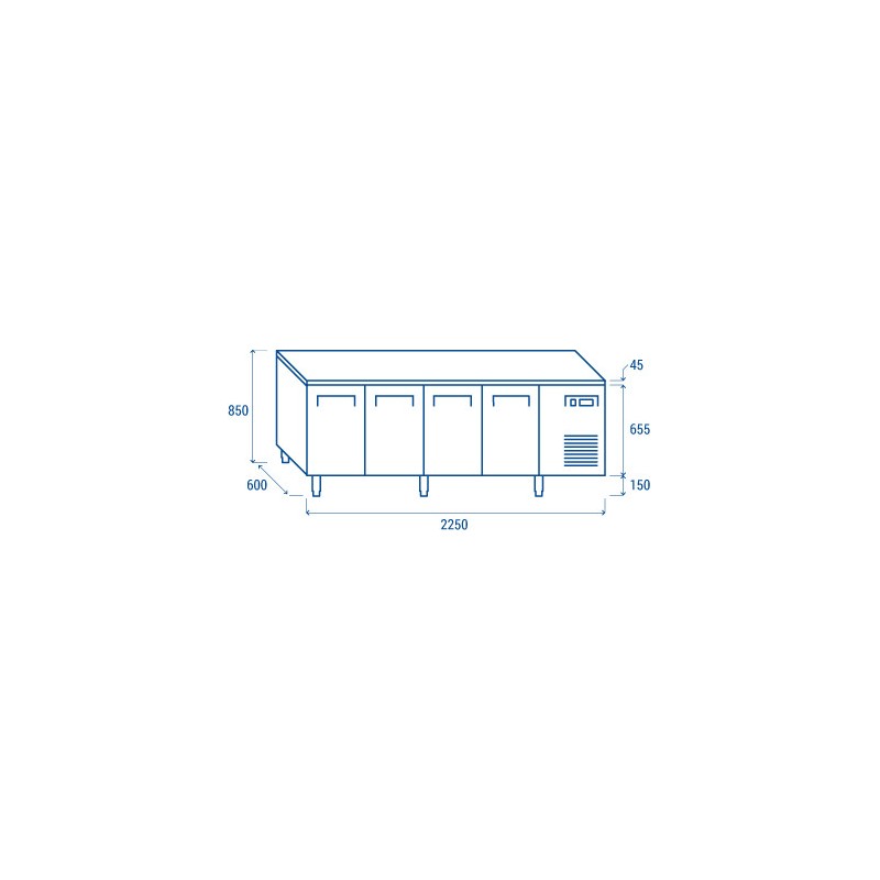 COOL HEAD - Comptoir réfrigéré pour plateaux 325x410mm SR 4100