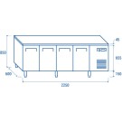 COOL HEAD - Comptoir réfrigéré pour plateaux 325x410mm SR 4100