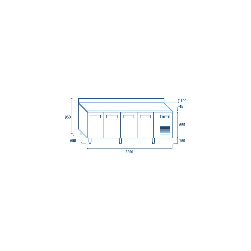 COOL HEAD - Comptoir réfrigéré pour plateaux 325x410mm SR 4200