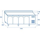 COOL HEAD - Comptoir réfrigéré pour plateaux 325x410mm SR 4200