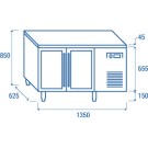 COOL HEAD -Table réfrigéré  avec portes vitrée SRG 2100