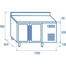 COOL HEAD - Table Réfrigéré portes vitrée SRG 2200
