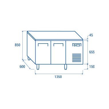 COOL HEAD -Meuble réfrigéré pour plateaux 325x410mm - SF 2100
