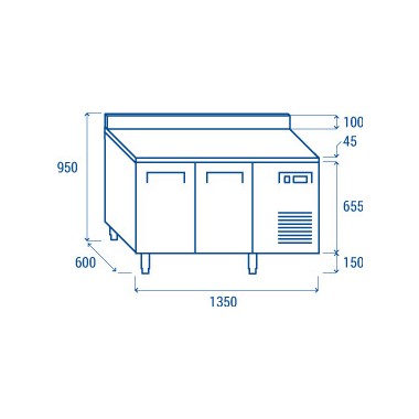 COOL HEAD - Table de Congélation pour Plateaux 325x410mm