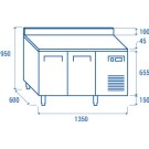 COOL HEAD - Table de Congélation pour Plateaux 325x410mm